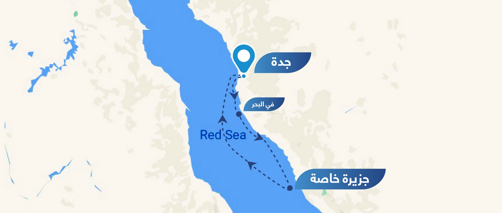 مسار كروز جدة سبلنديدا في البحر الأحمر
